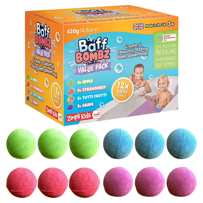 Zimpli Kids - Baff Bombz Bath - Pack of 12