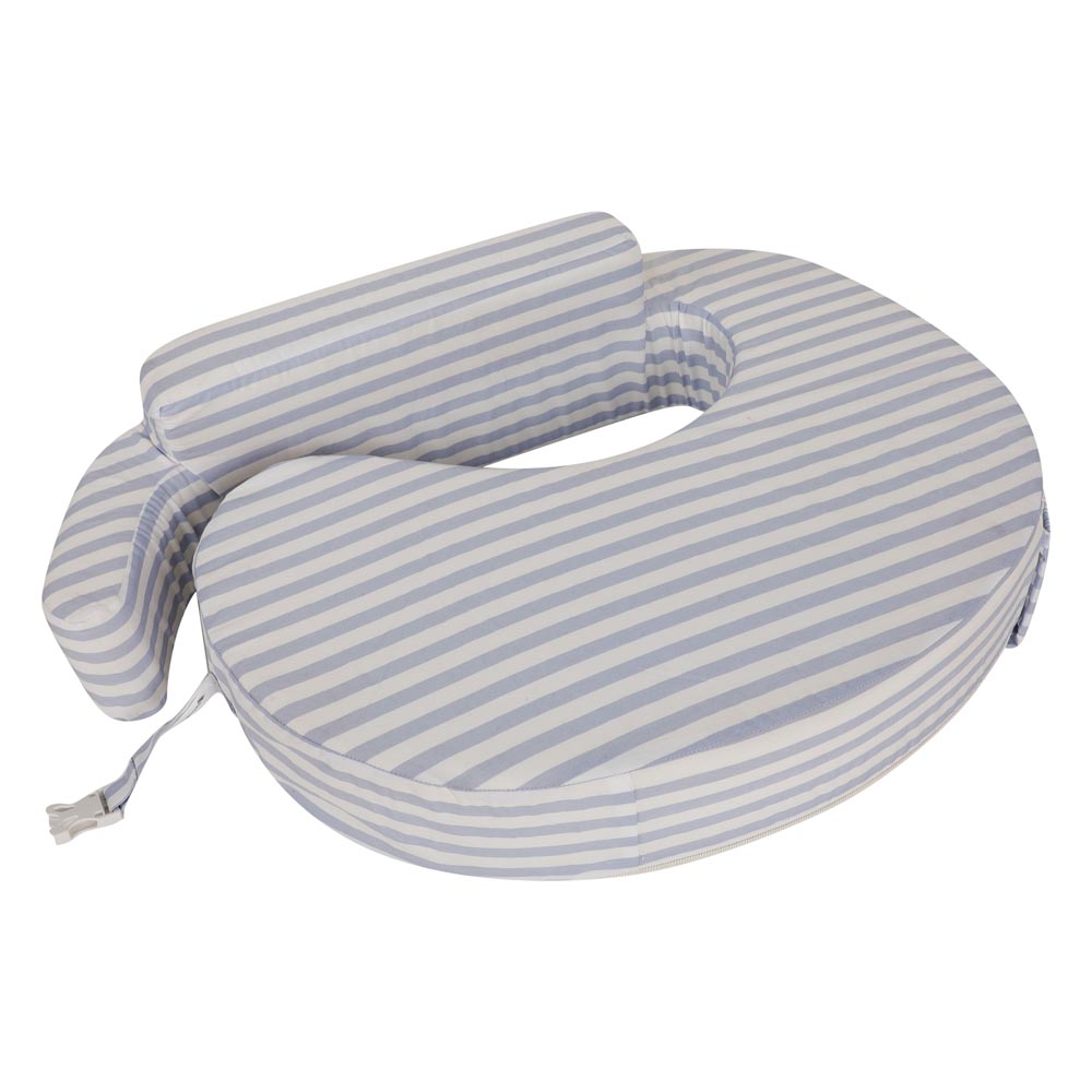Sugar Sprinkle - Deluxe Organic Nursing Pillow - Blue Stripe