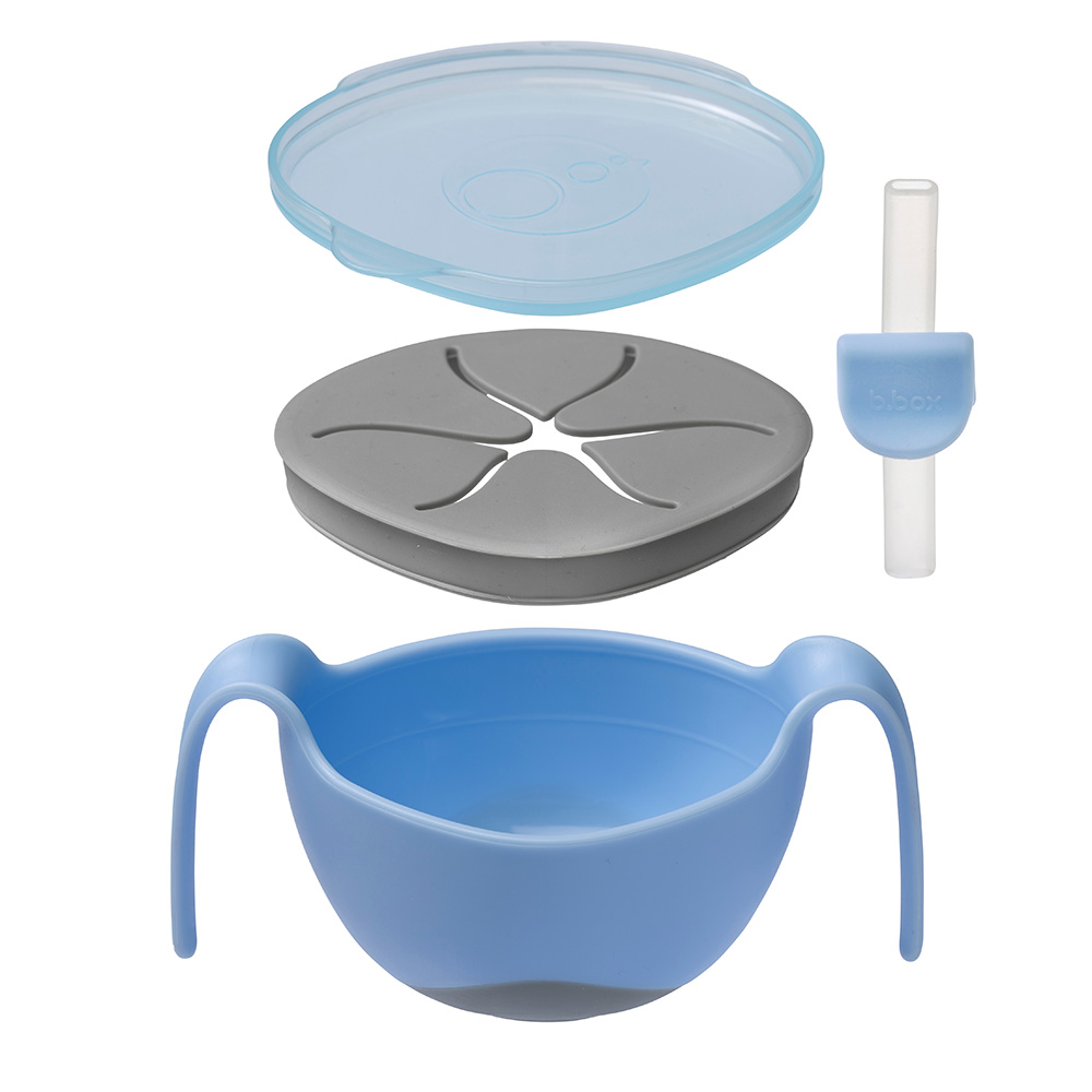 b.box Bowl And Straw - Bubblegum