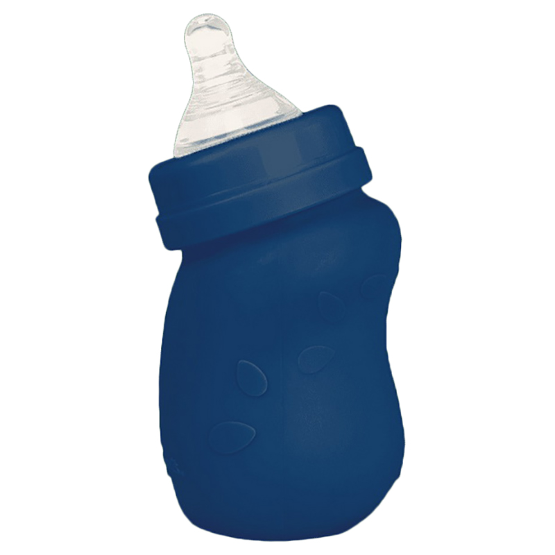 Green Sprouts - Baby Bottle with Silicone Cover 5Oz - Navy