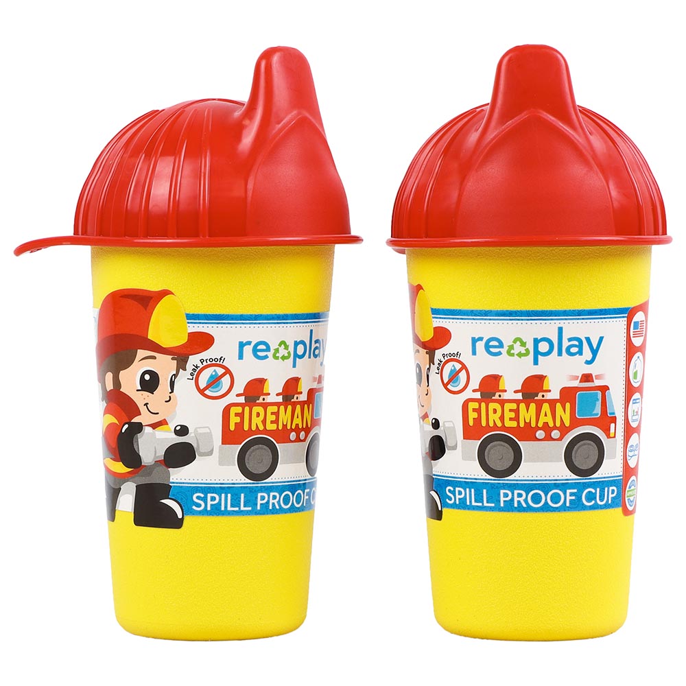 Re-Play - Fireman Hat No-Spill Sippy Cup - YellowithRed