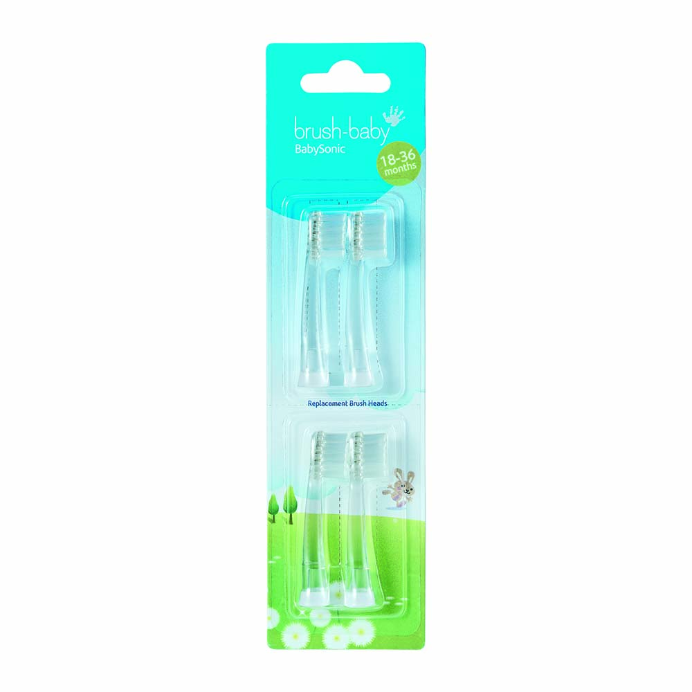 Brush Baby - 2025 Collection BabySonic Replacement Brush Heads 18-36m 4pcs