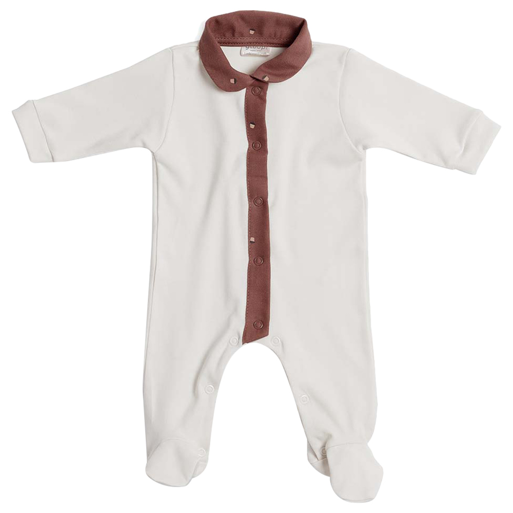 Gloop Acorn Print Organic Cotton Baby Bodysuit