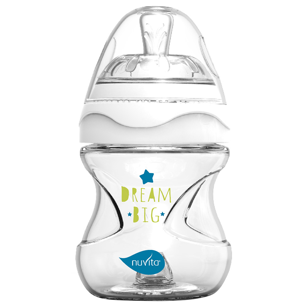 Nuvita - Mimic Feeding Bottle with Teat - 150ml - White
