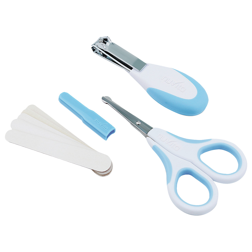 Nuvita - Small Scissors with Nail Clippers & Nail Files - Blue