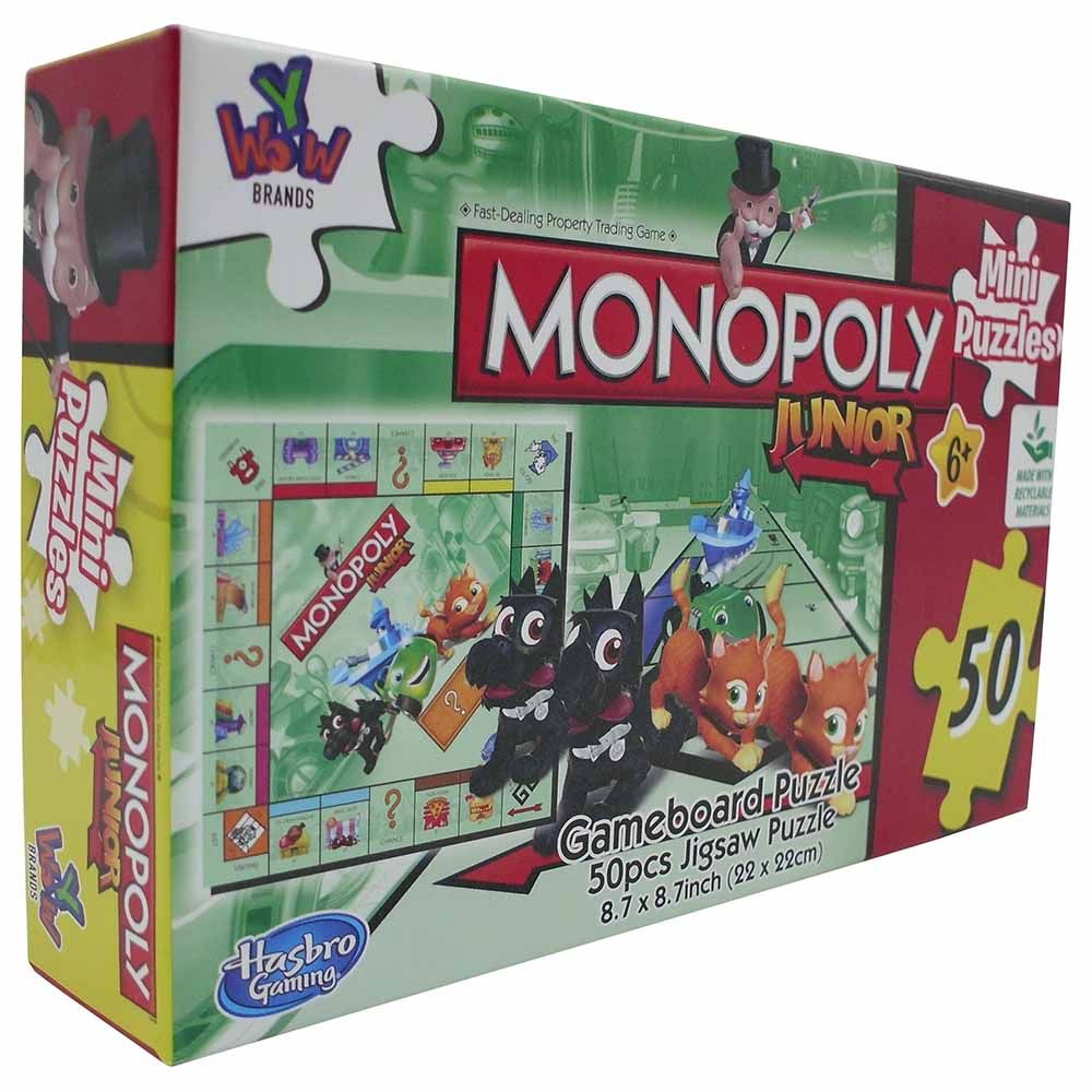 Trivial Alcampo Buy Ywow Monopoly Mini Junior Puzzles 50pcs In