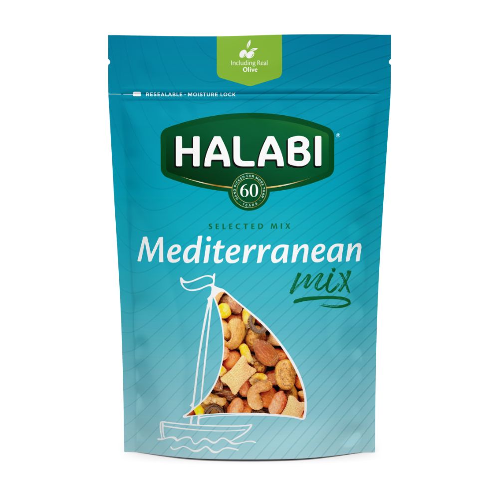 Halabi - Mediterranean Mix - Nuts & Corns (Peanuts, Almonds, Cashews) - 175g