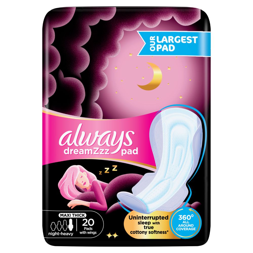 أولويز فوط صحية ماكسي سميكة ليلية طويلة بالأجنحة عدد 20