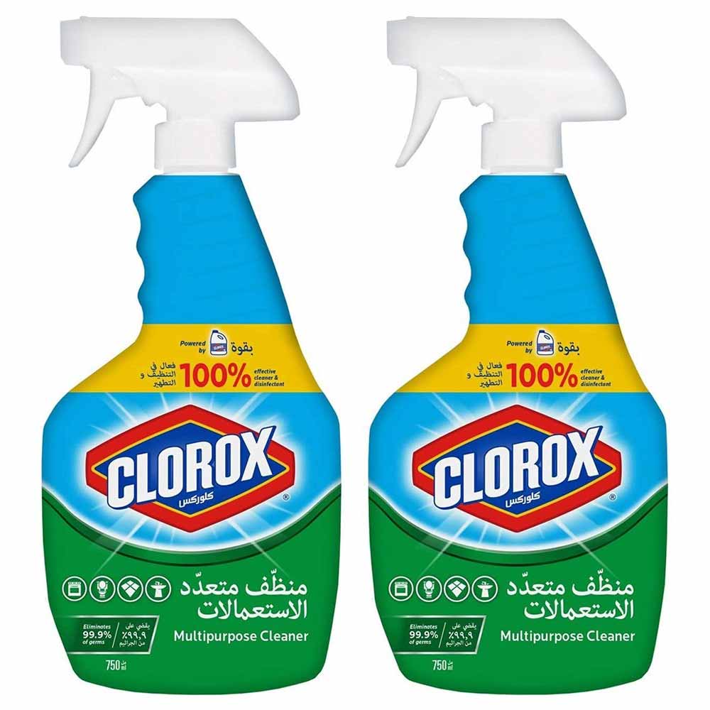 Clorox Pack of 2 Multipurpose Cleaner with Bleach Spray 750ml
