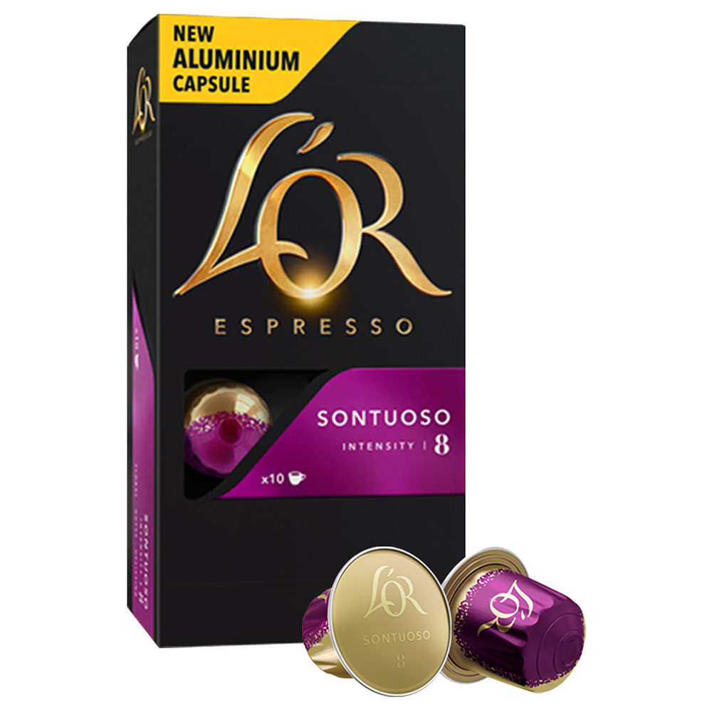 L'OR - Coffee Capsules - Espresso Sontuoso - Intensity 8- Pack Of 10