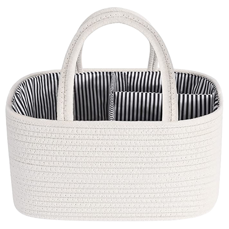 Bumble & Bird - Cotton Diaper & Nursery Organiser - White