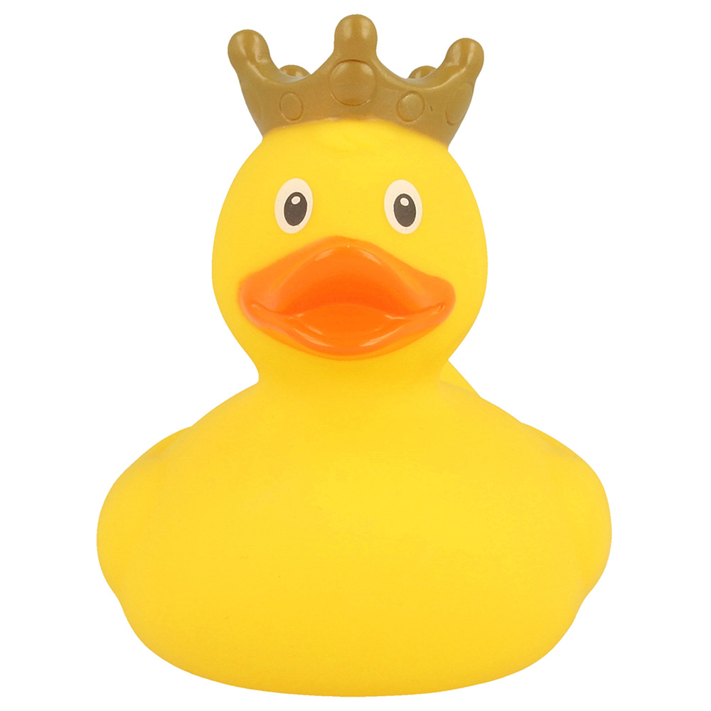 Lilalu - Bath Toy Mini Rubber Duck with Crown - Yellow
