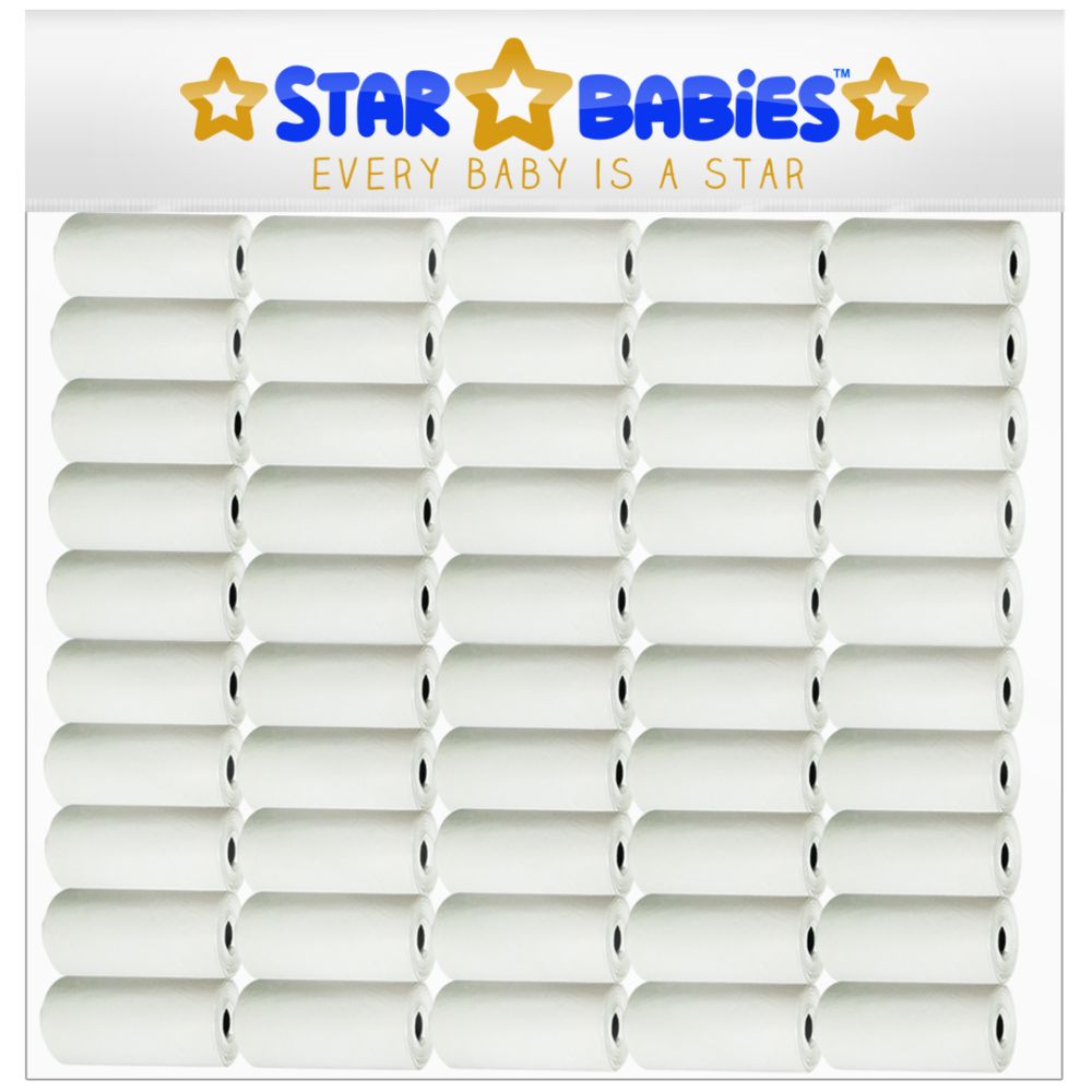 Star Babies - Scented Nappy Bag Roll - Pack of 50/750 Bags - White