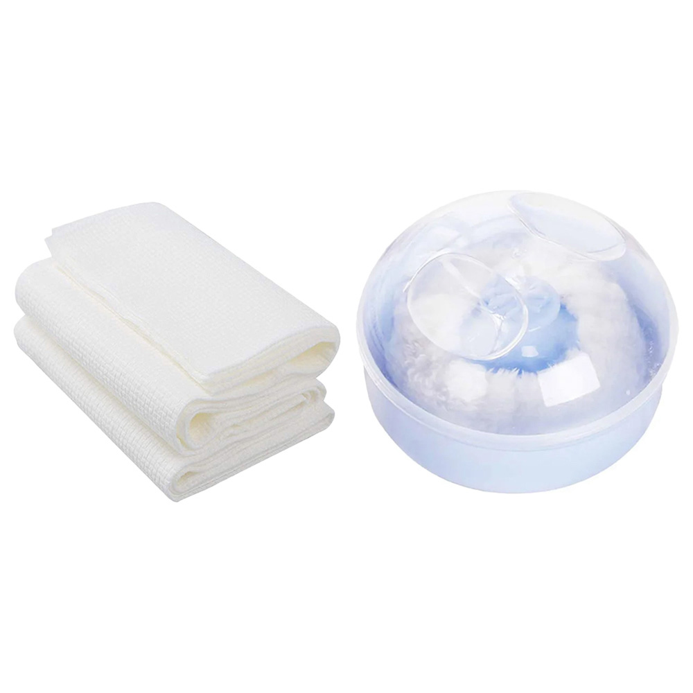 Star Babies - Kids Powder Puff with Disposable Towel 3pcs - Blue