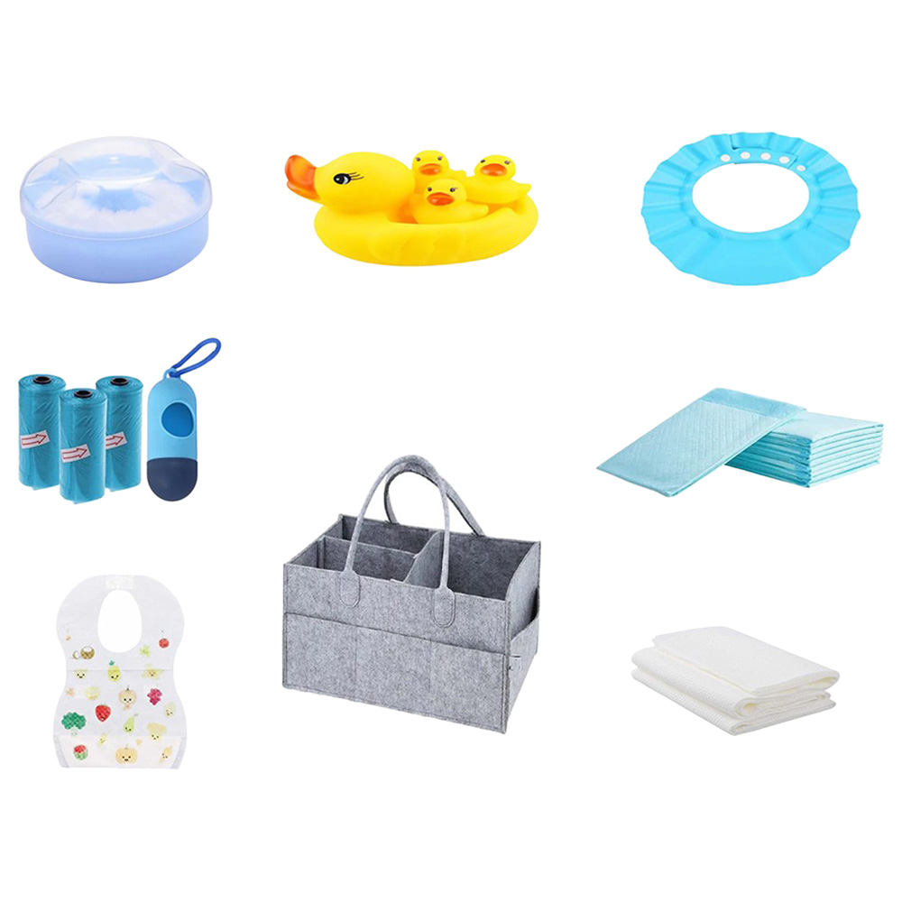 Star Babies - Baby Essentials with Caddy Diaper Bag - Blue