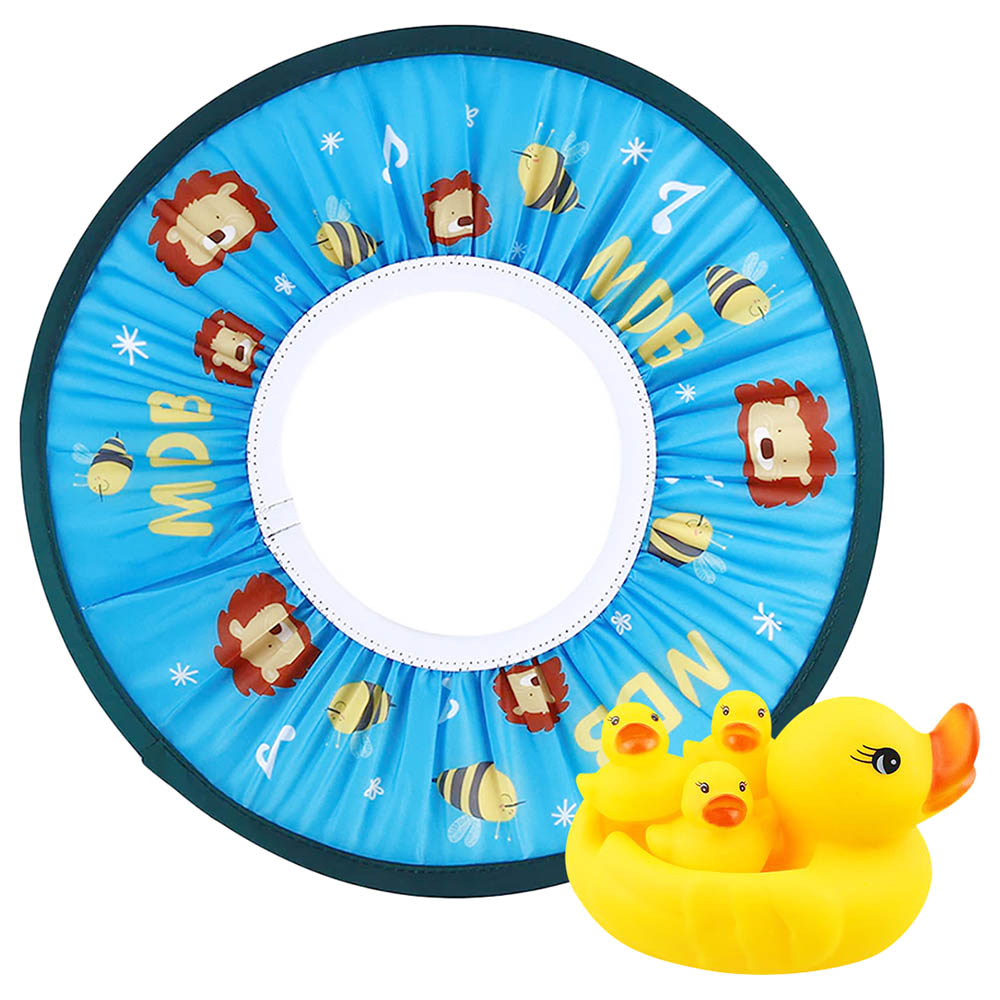 Star Babies - Shower Cap with Rubber Duck - Pack Of 2 - Blue/Yellow