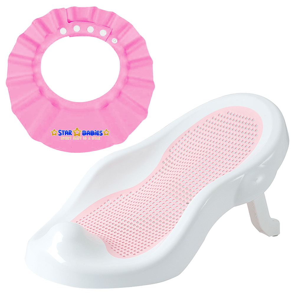Star Babies - Recline & Rinse Bather with Shower Cap - Pink