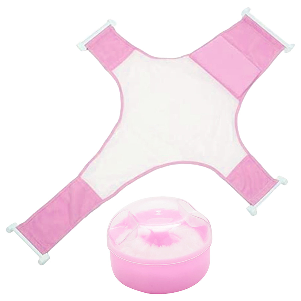 Star Babies - Bath Seat Support Net Bathtub with Powder Puff - Pink