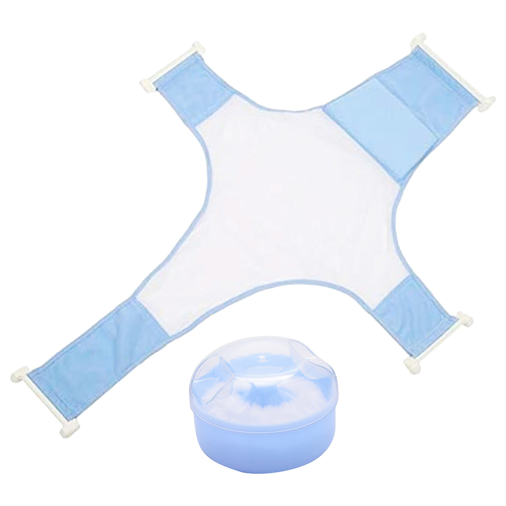 Star Babies - Bath Seat Support Net Bathtub with Powder Puff - Blue