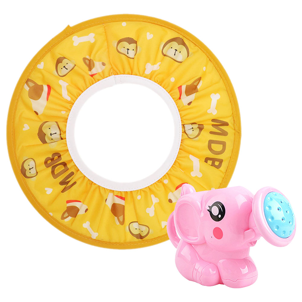 Star Babies - Adjustable Shower Cap with Kettle Toys - Pack Of 2 - Orange/Pink