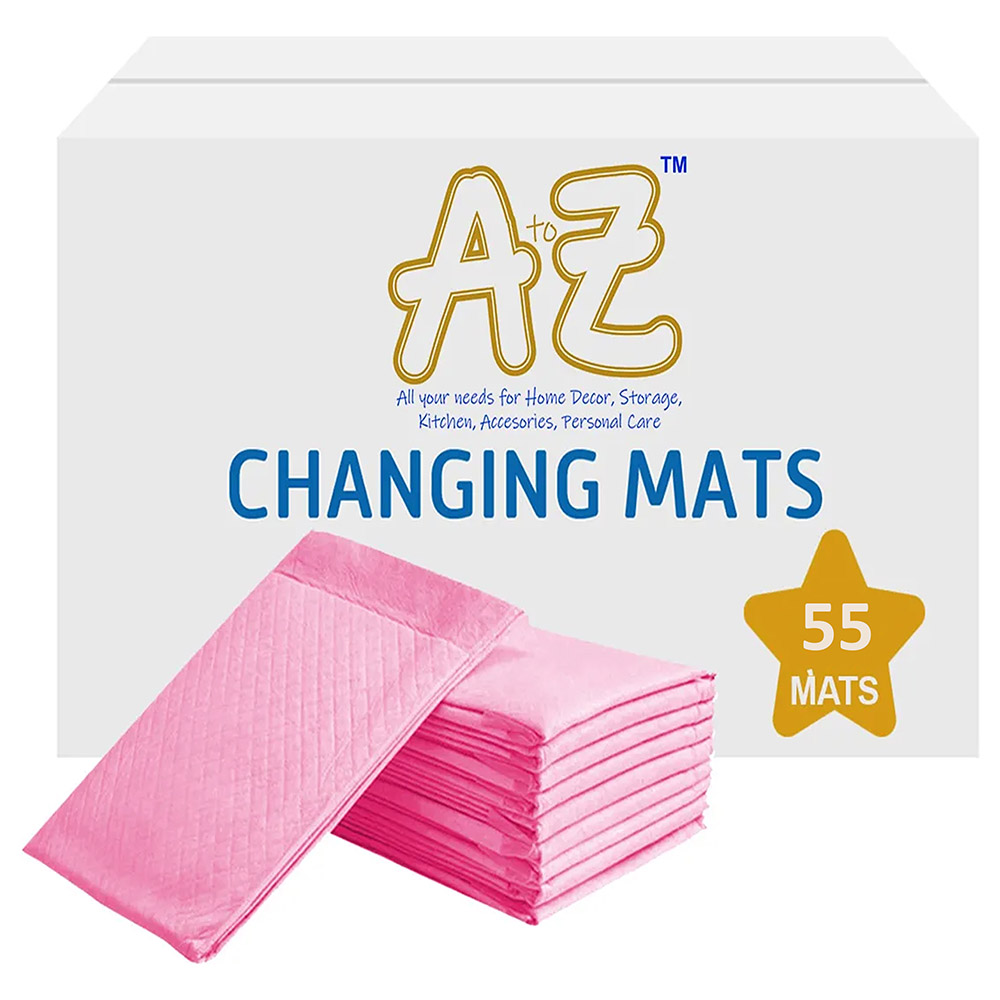 Star Babies - Disposable Baby Changing Mats, Large 54Pcs - Pink