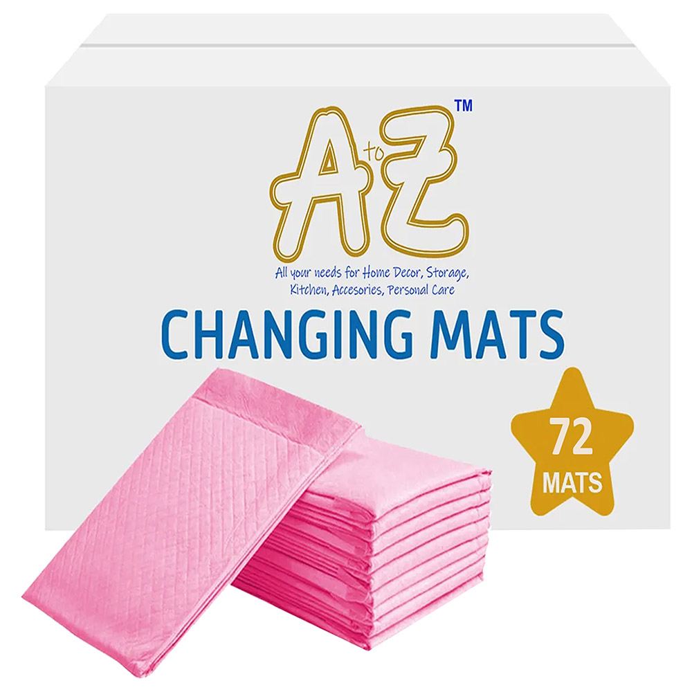 Star Babies - Disposable Baby Changing Mats, Large 72Pcs - Pink