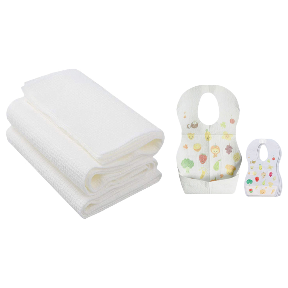 Star Babies - Disposable Bibs 5pcs with Disposable Towel 3pcs - Fruits