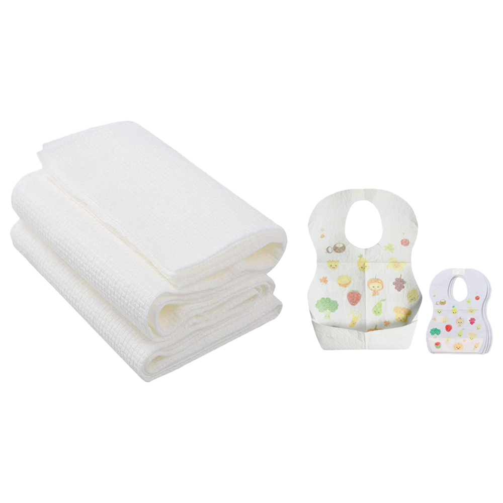 Star Babies - Disposable Bibs 2pcs with Disposable Towel 3pcs - Fruits