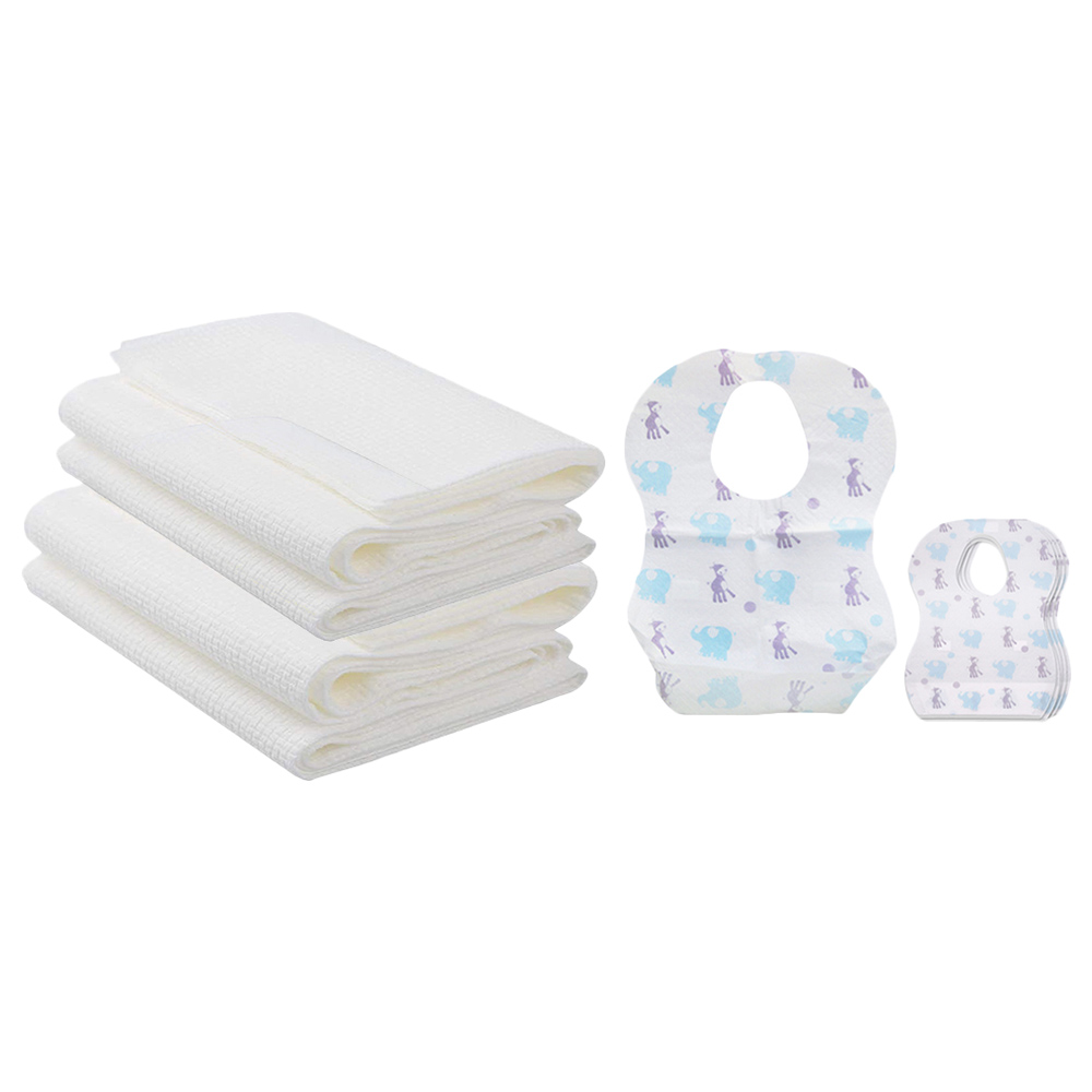 Star Babies - Disposable Bibs 10pcs with Disposable Towel 6pcs - Elephant