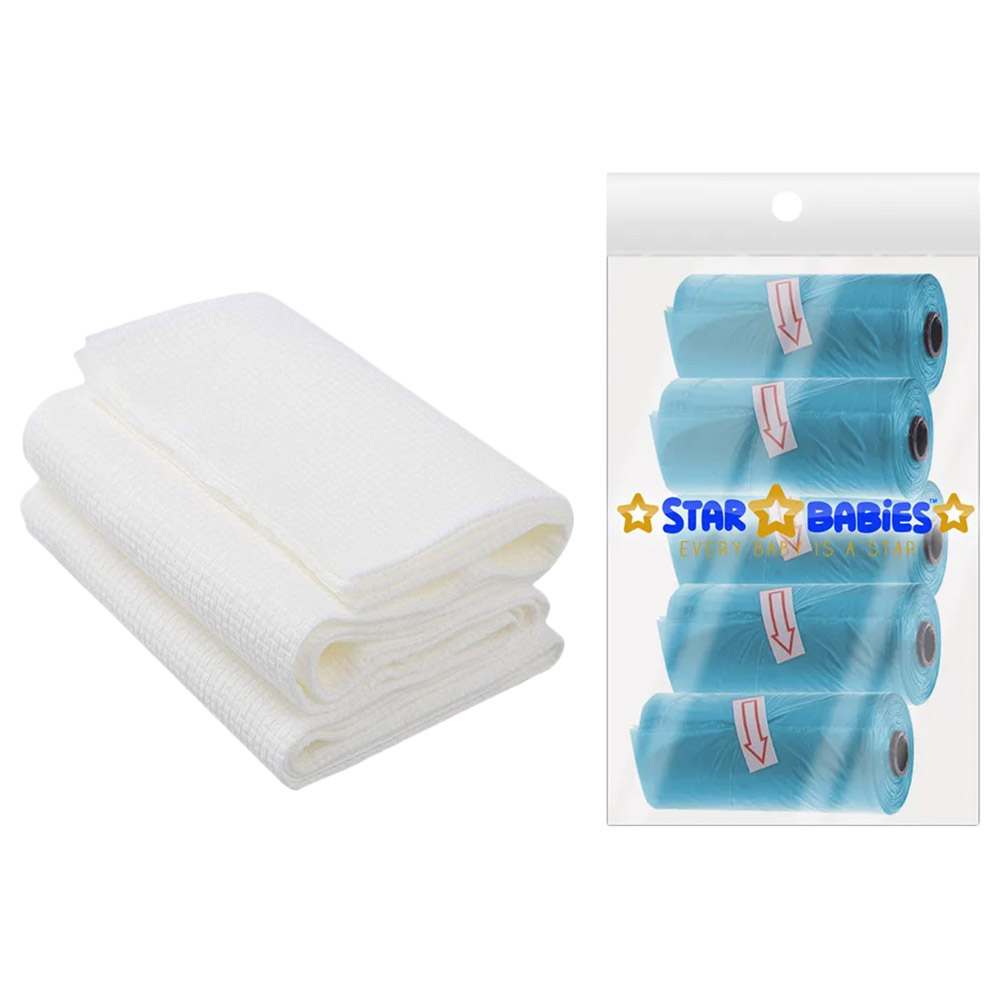 Star Babies - Scented Bag 5pcs with Disposable Towel 3pcs - Blue