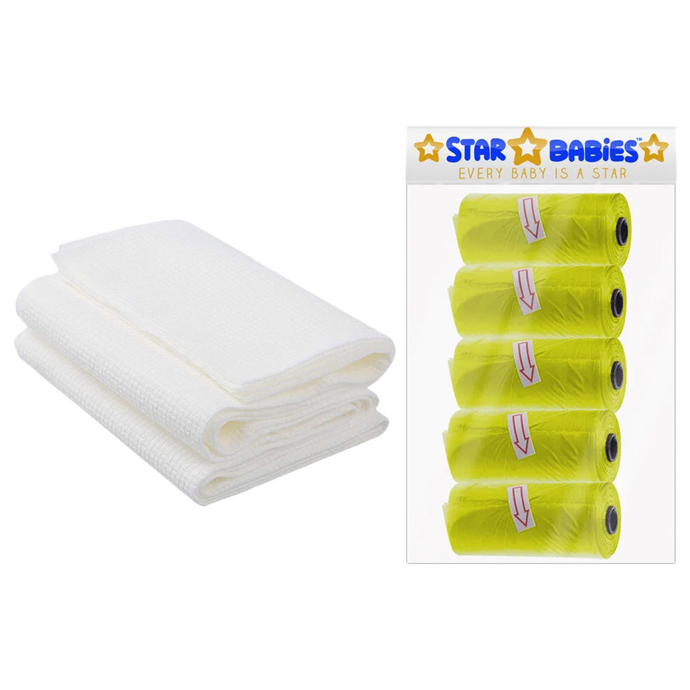 Star Babies - Scented Bag 5pcs with Disposable Towel 3pcs - Yellow