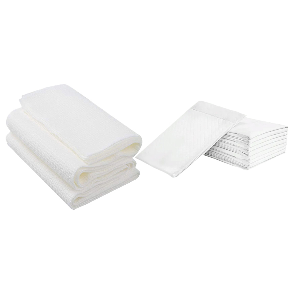 Star Babies - Disposable Changing Mat 6pcs with Disposable Towel 3pcs - White