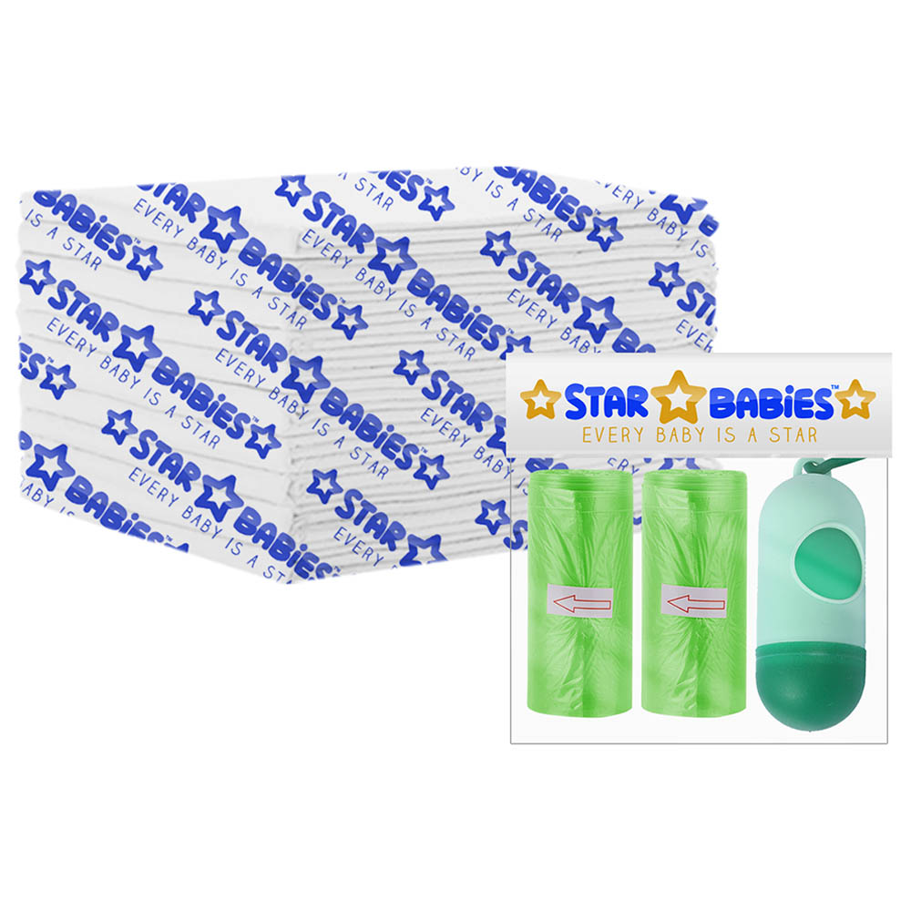 Star Babies - Disposable Blue Changing Mat with Scented Bag & Dispenser
