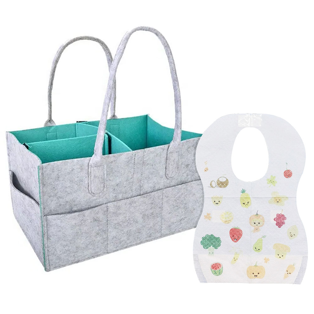 Star Babies - Caddy Diaper Bag with Disposable Bibs