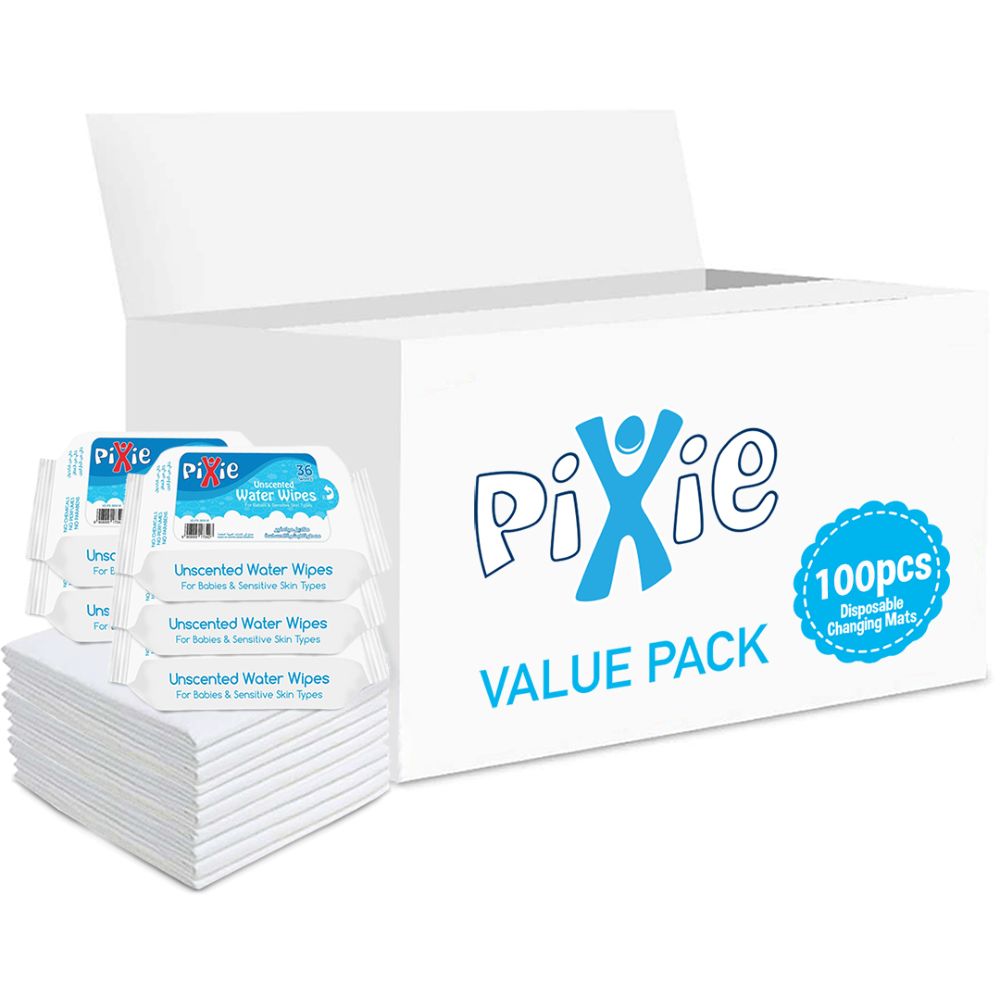 Pixie - Changing Mats 100 + Wipes 36pcs x 5