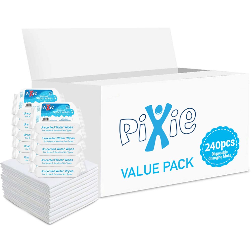 Pixie - Changing Mats 240 + Wipes 36pcs x 10