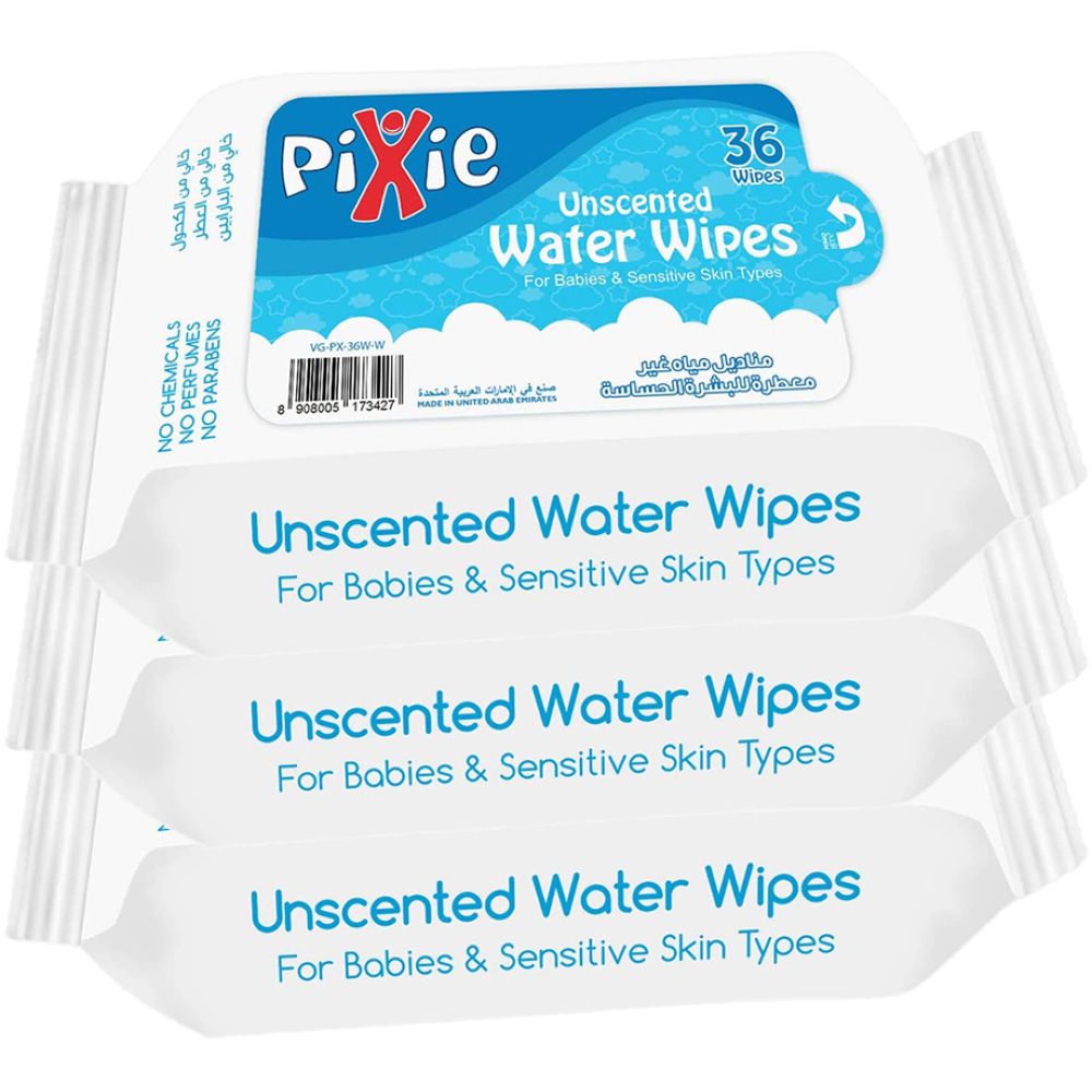 Pixie - Wipes Pack of 3 (108 Wipes)