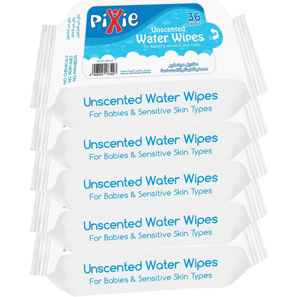 Pixie - Wipes Pack of 5 (180 Wipes)
