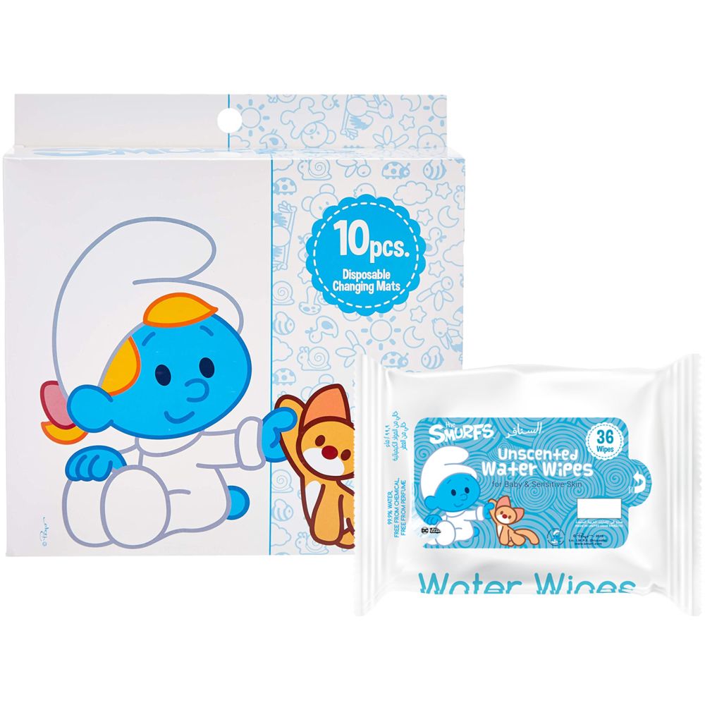 Smurfs - Changing Mats 10 + Wipes 36pcs