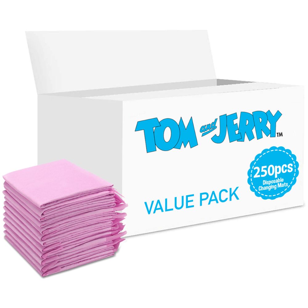 Tom&Jerry - Disposable Changing Mats, 250 Counts-Pink