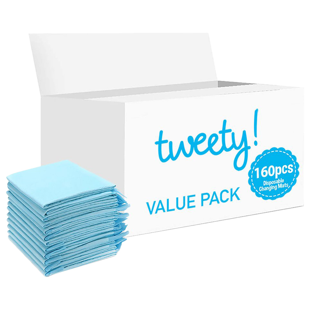 Tweety - Disposable Changing Mats - 160pcs - Blue
