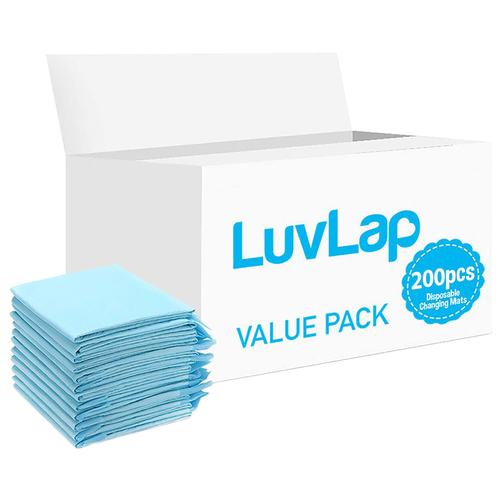 Luvlap - Disposable Changing Mats - 200pcs - Blue