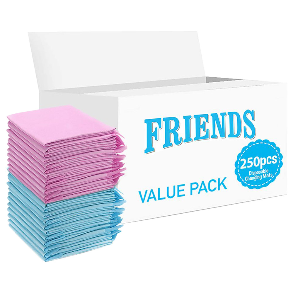 Friends - Disposable Changing Mats - 250pcs - Pink/Blue