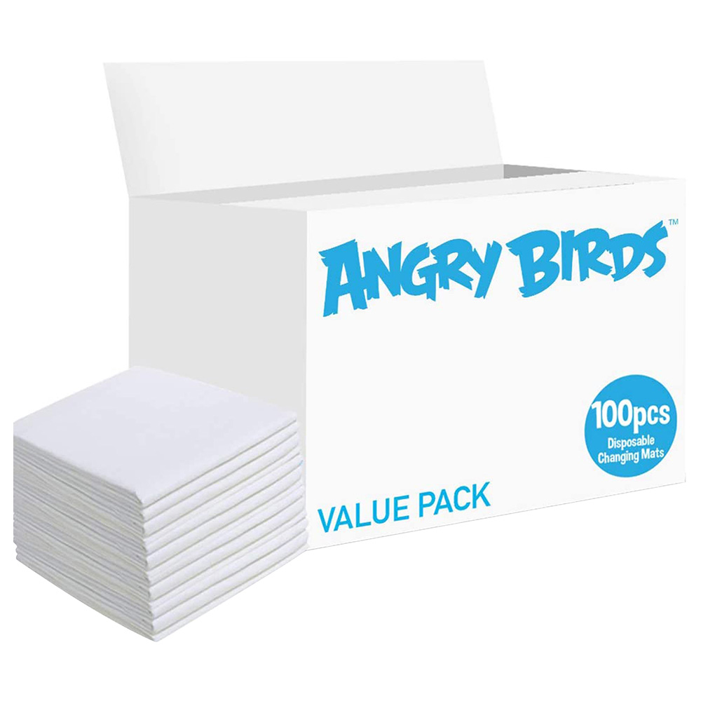 Angry Birds - Disposable Changing Mats - 100pcs - Pink/Blue