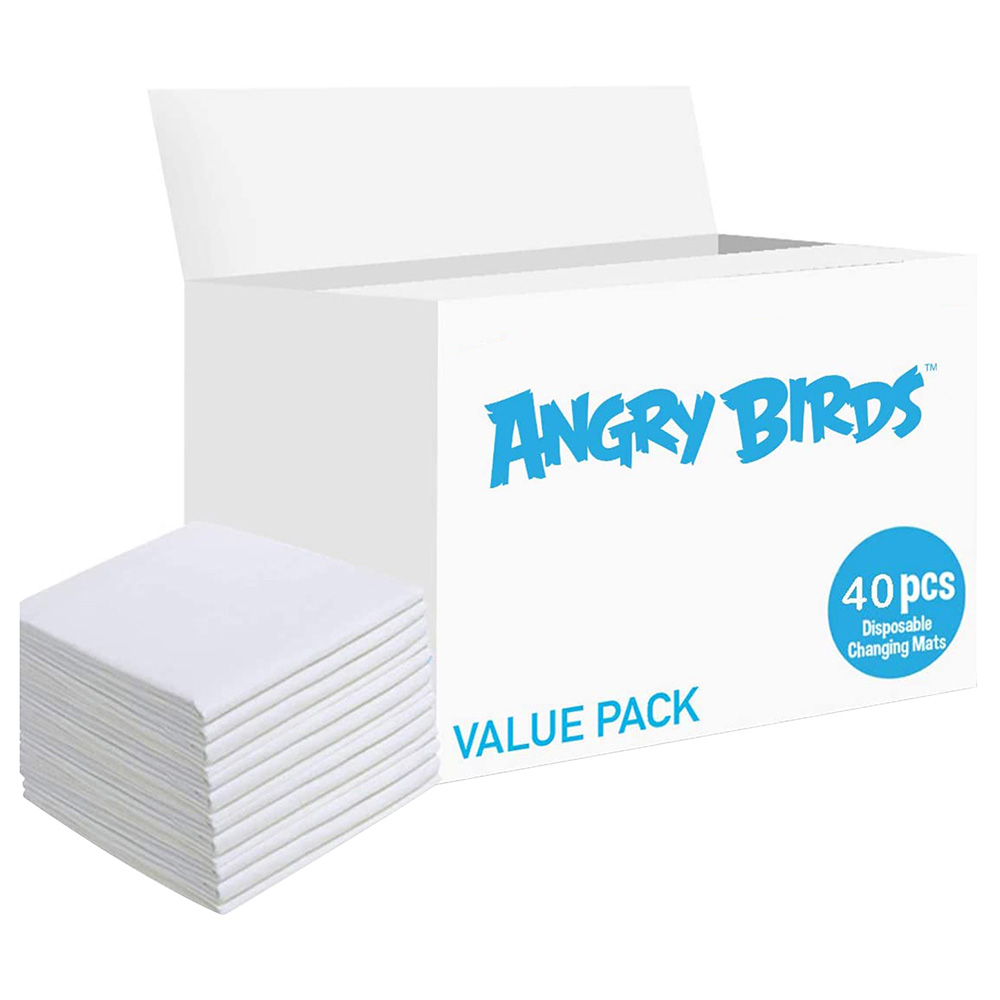 Angry Birds - Disposable Changing Mats - 40pcs - Pink/Blue