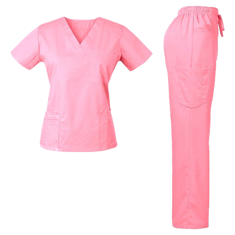 Veronica - Basic Scrub Suit/Medical Set For Ladies Pink