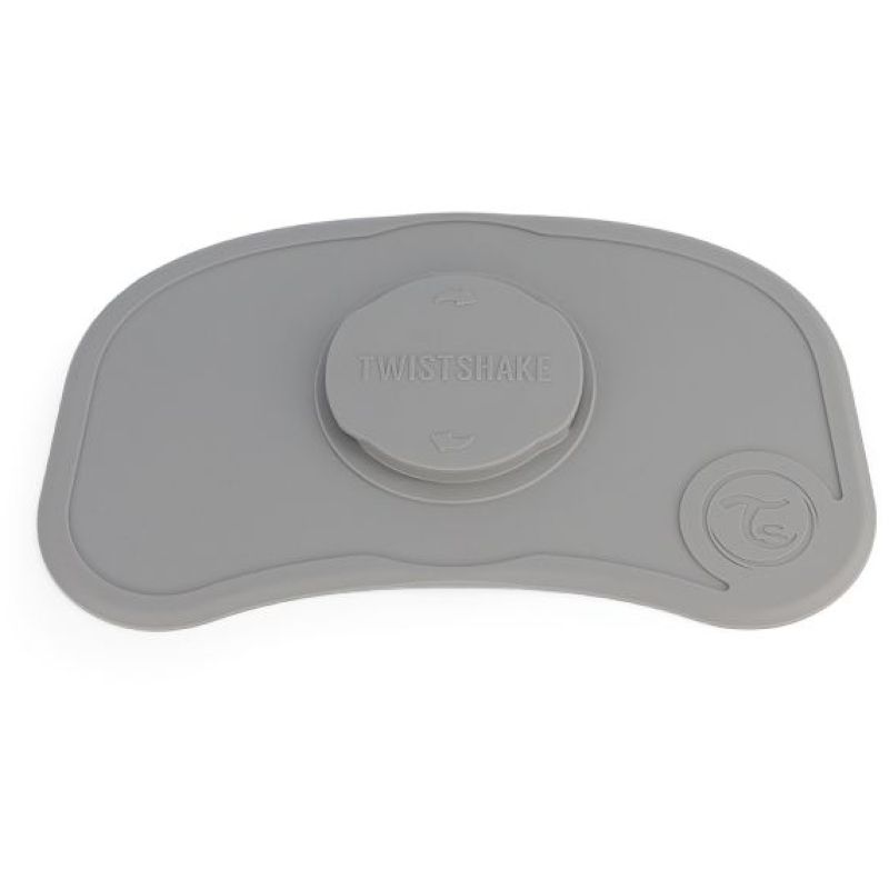 Twistshake Click-Mat Mini With Plate - Pastel Grey