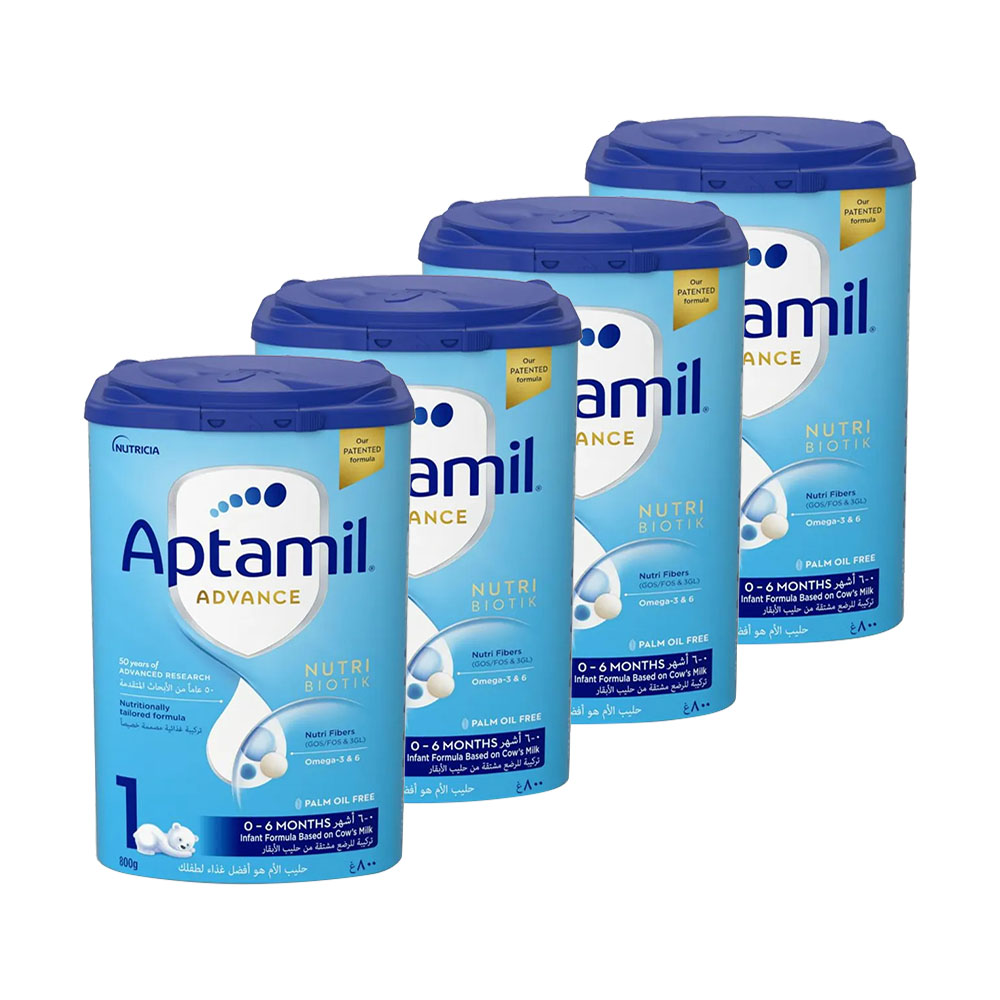 Aptamil - Advance 1 Palm Oil Free Infant Milk Formula - 800g - Pack of 4