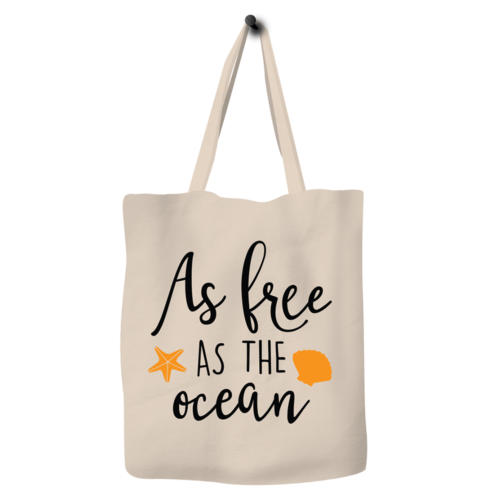 Save The Ocean - Eco Tote Bag - As Free As The Ocean