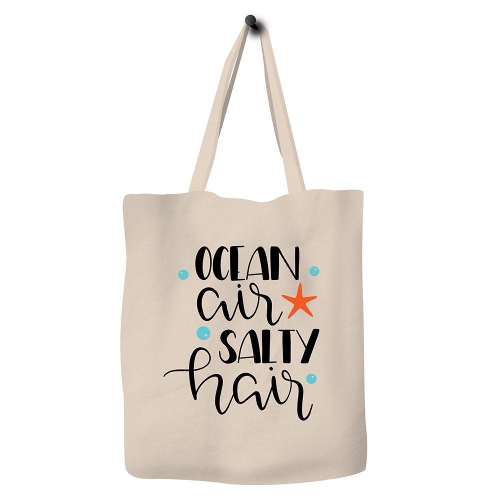 Save The Ocean - Eco Tote Bag - Ocean Air Salty Hair